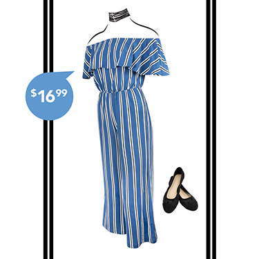 The striped jumpsuit